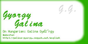 gyorgy galina business card